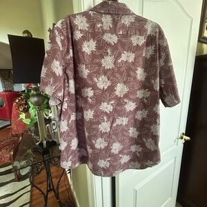 Nautica Maroon Floral Shirt